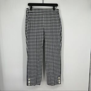 Re-Imagined By J. CREW Multi Striped Plaid Button Leg Capri Straight Leg Pants